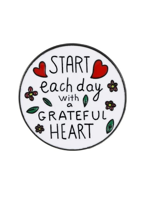 Grateful Heart Enamel Pin 