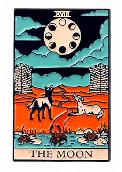 The Moon Card Enamel Pin