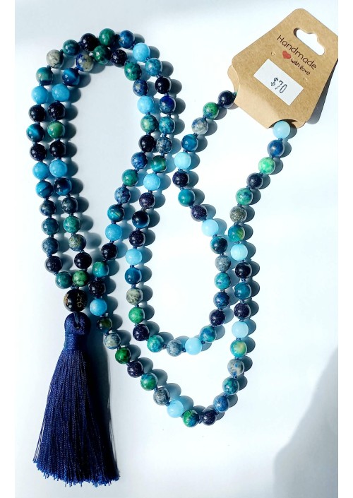 Tranquil Waters Hand-Knotted Mala