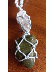 Clear Quartz & Jade Travelling Talisman