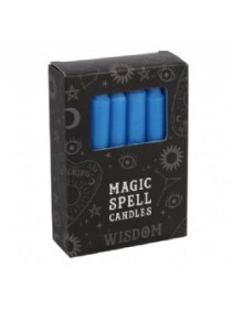 Pack of 12 Blue 'Wisdom' Magic Spell Candles