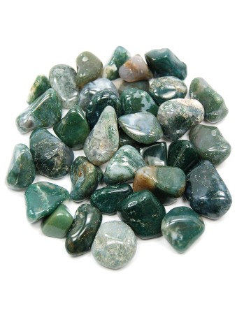 Green Moss Agate Tumbled Crystal 