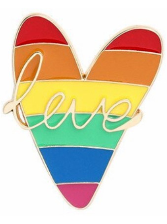 Rainbow LOVE Enamel Pin