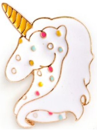 Spotty Unicorn Enamel Pin