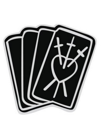 Three of Swords Enamel Pin