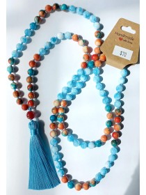 Celestial Blue Hand-Knotted Mala